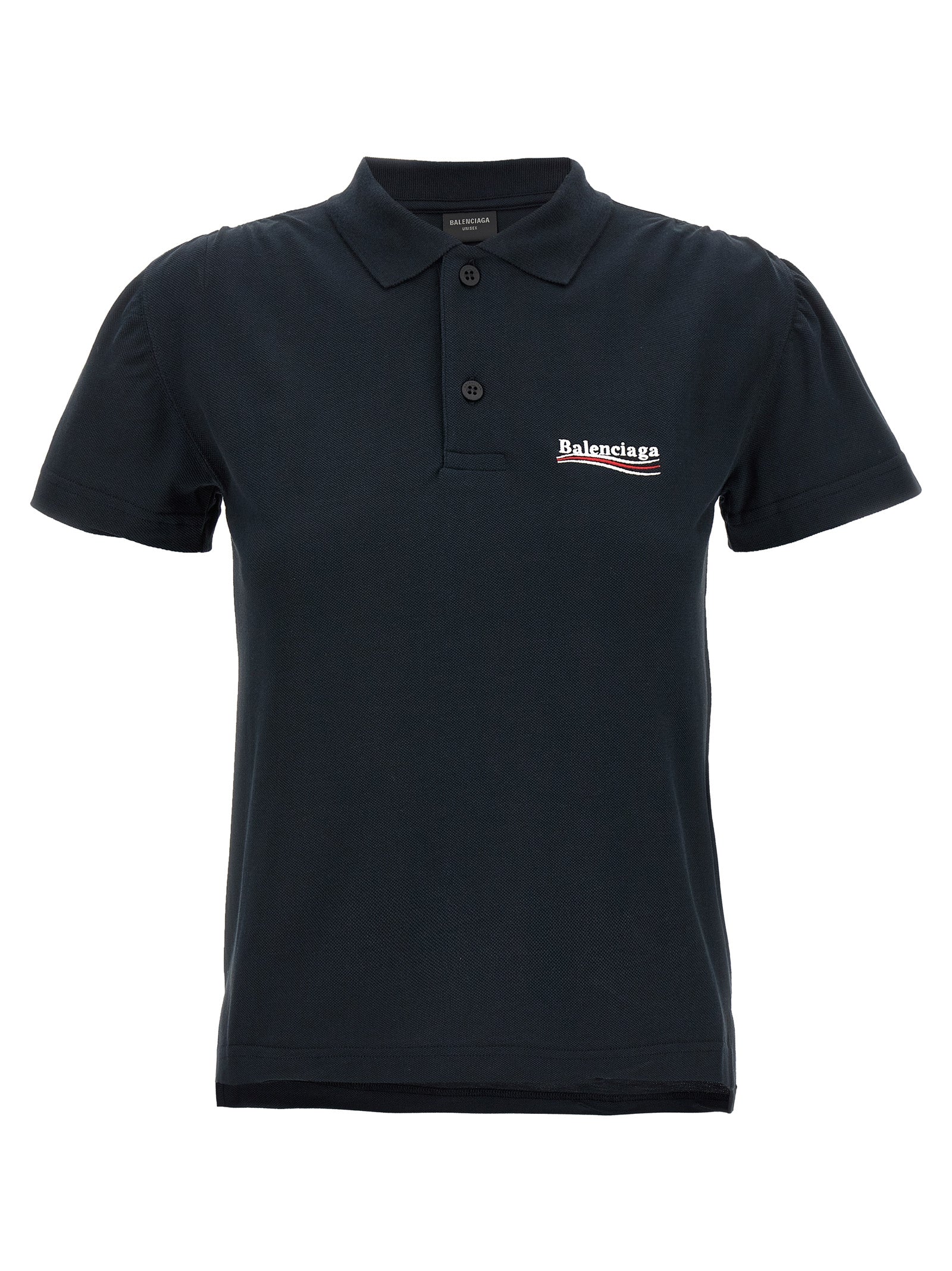 Balenciaga Blaues Baumwoll-Polohemd