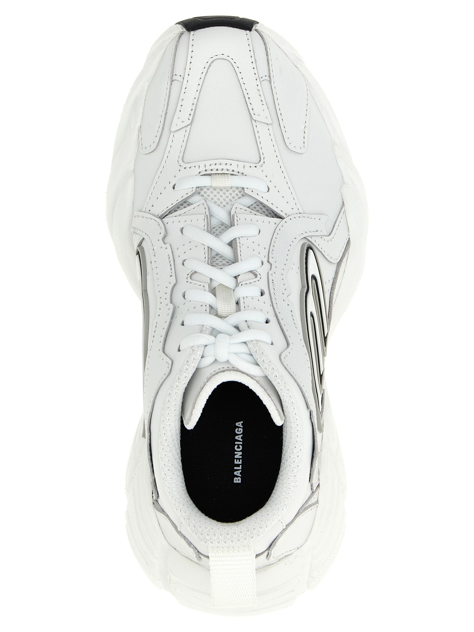Balenciaga Weiße Sneaker aus Rindsleder im Athletic-Look