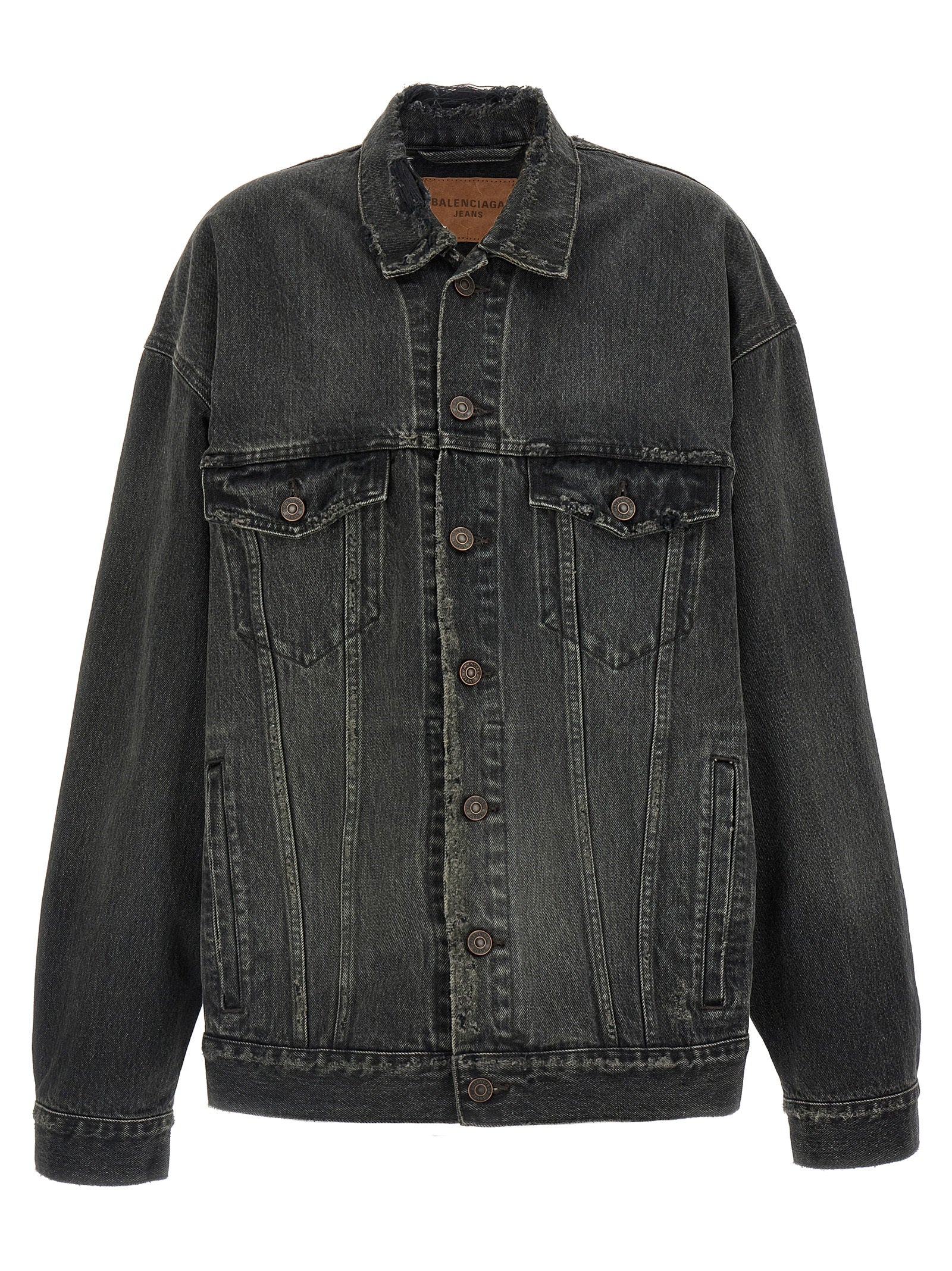 Balenciaga Graue Jeansjacke aus Baumwolle
