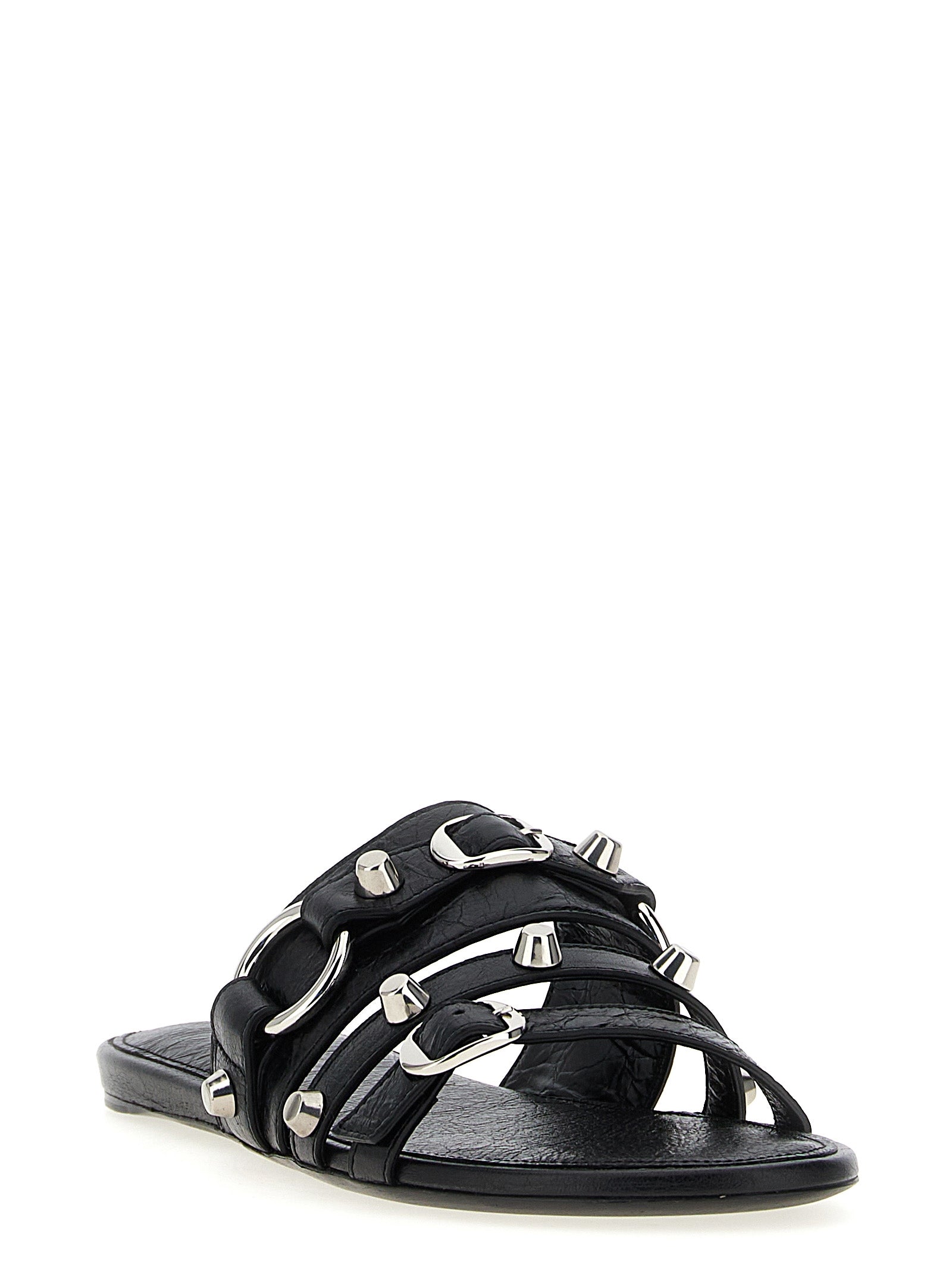 Balenciaga Schwarze Lammleder-Slipper