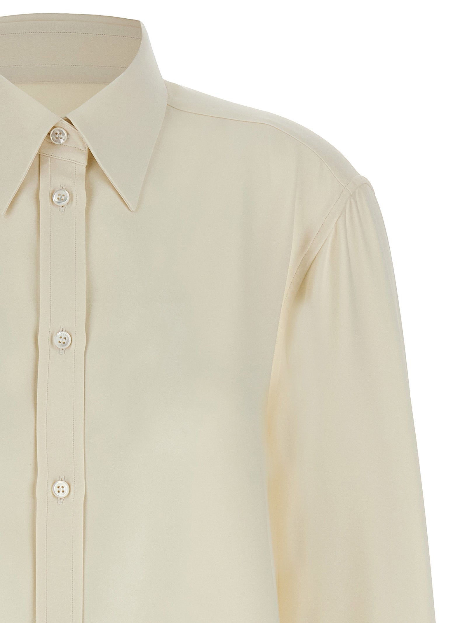 Brioni Seidenbluse in Weiß