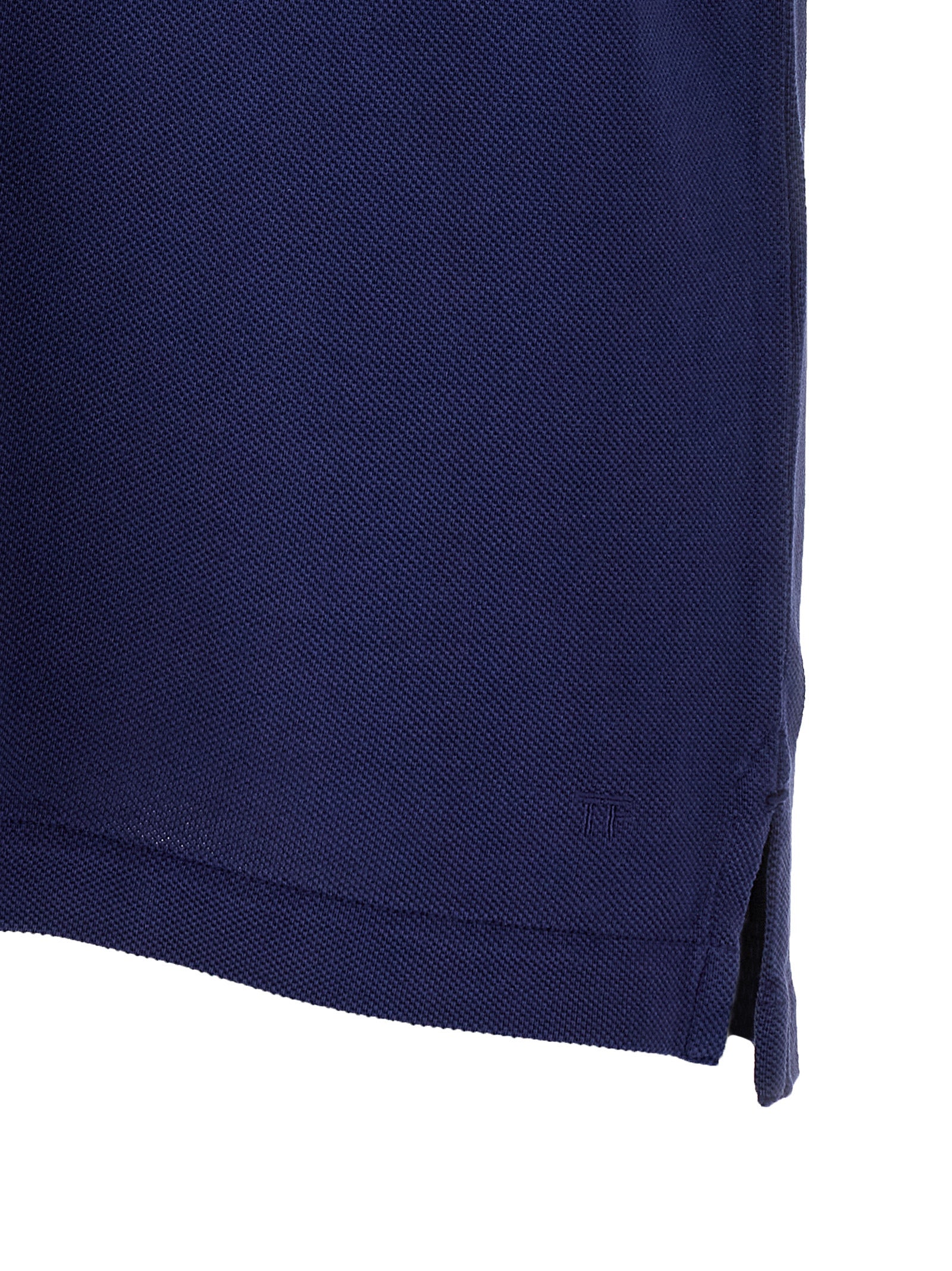 Tom Ford Blaues Lyocell-Polohemd