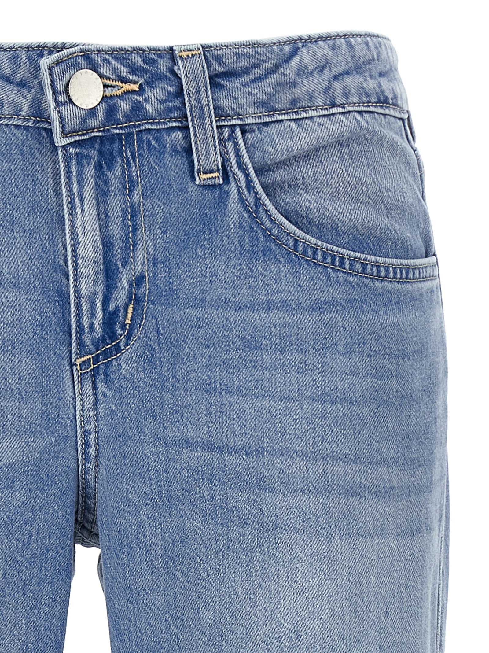 L'Agence Blaue Jeans aus Baumwolle im geraden Schnitt