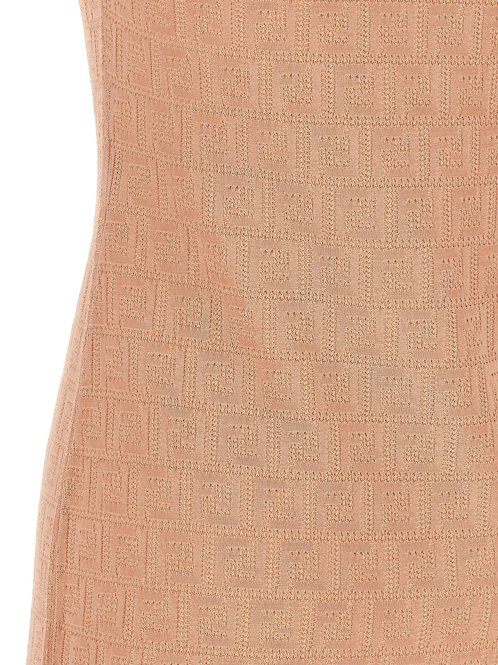 Fendi Kurzes Kleid aus mehrfarbiger Baumwolle