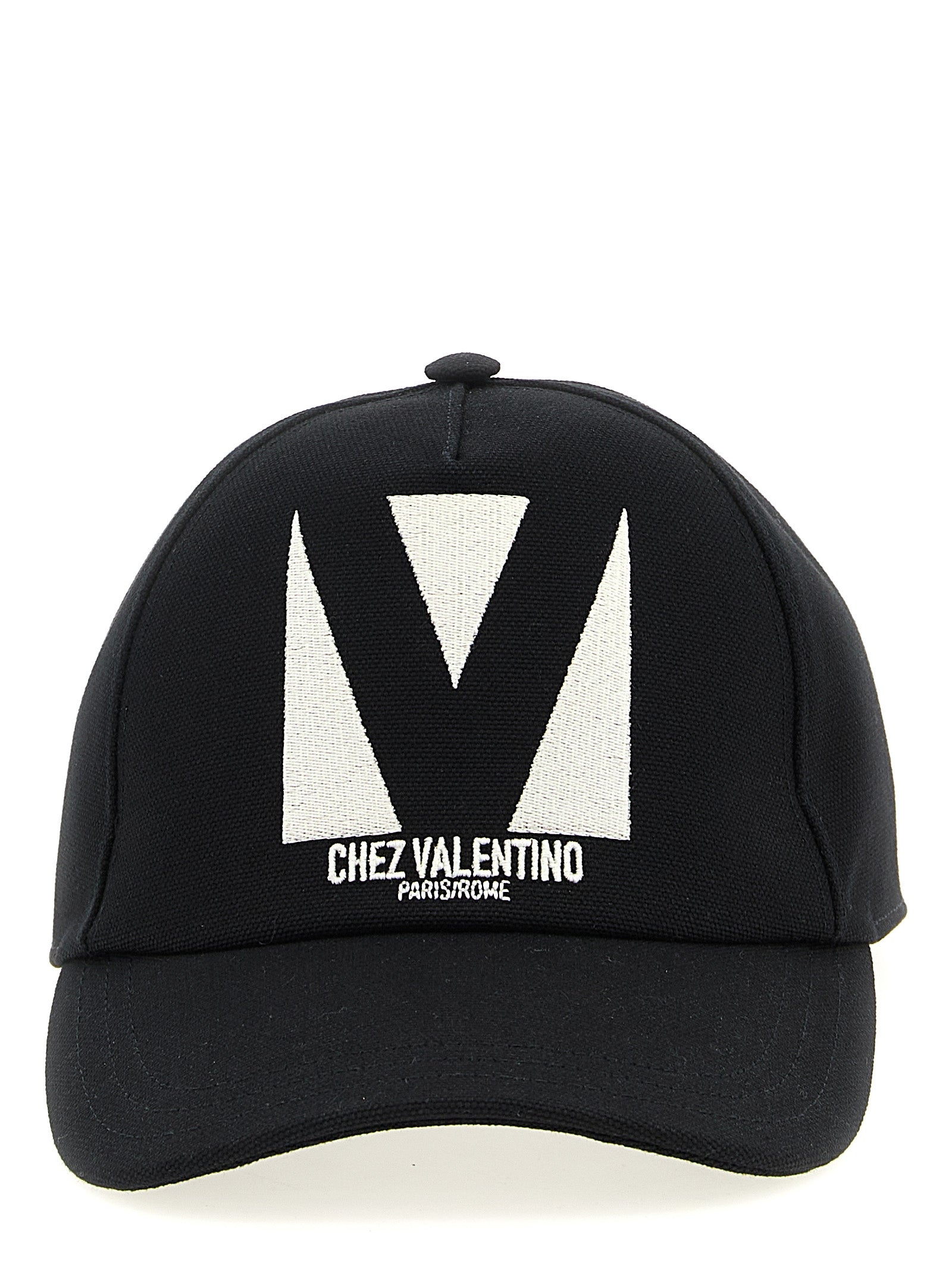 Valentino Garavani Schwarze Baumwollkappe (Baseball Cap)