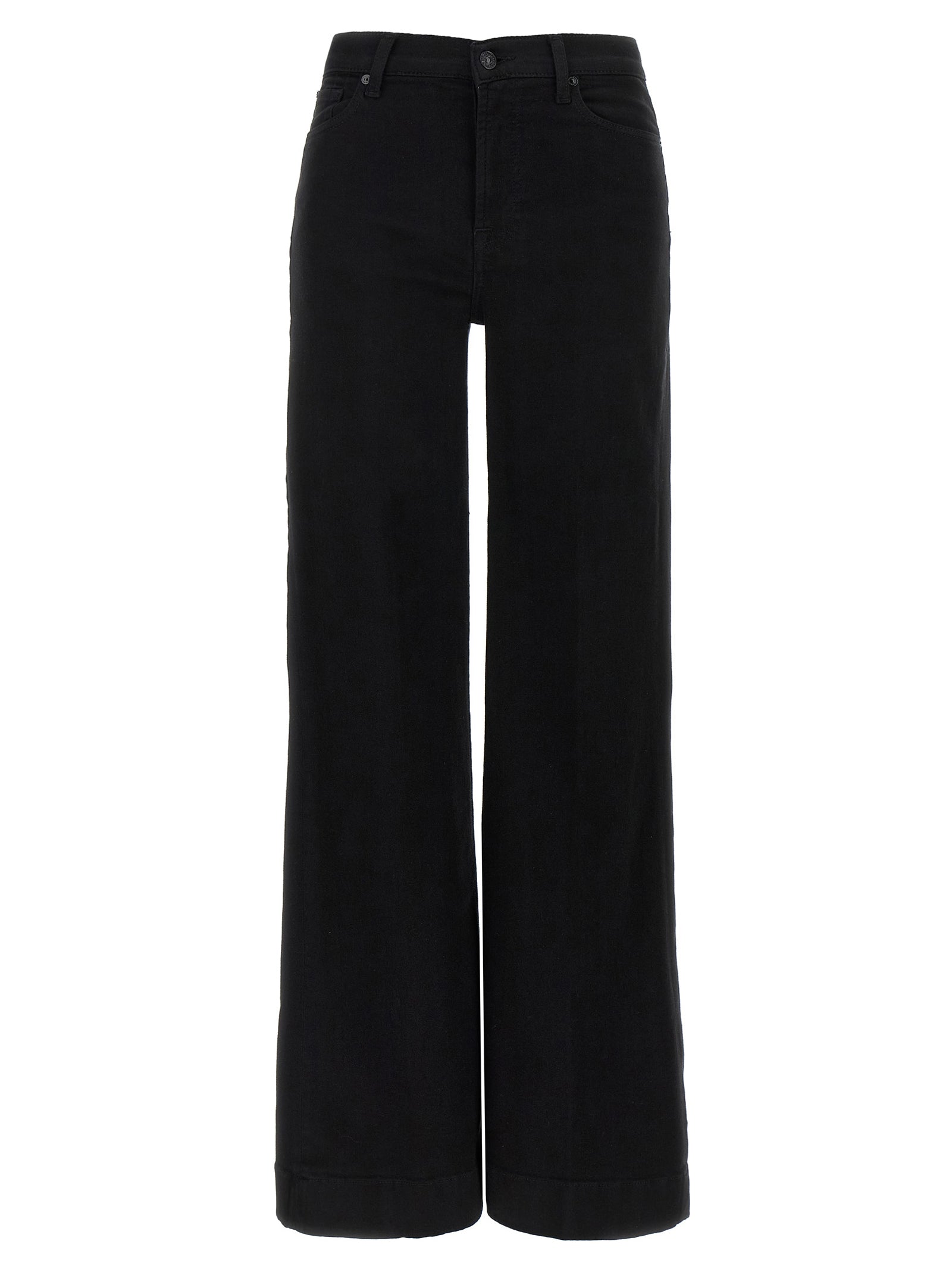 7 For All Mankind Schwarze Baumwoll-Schlagjeans