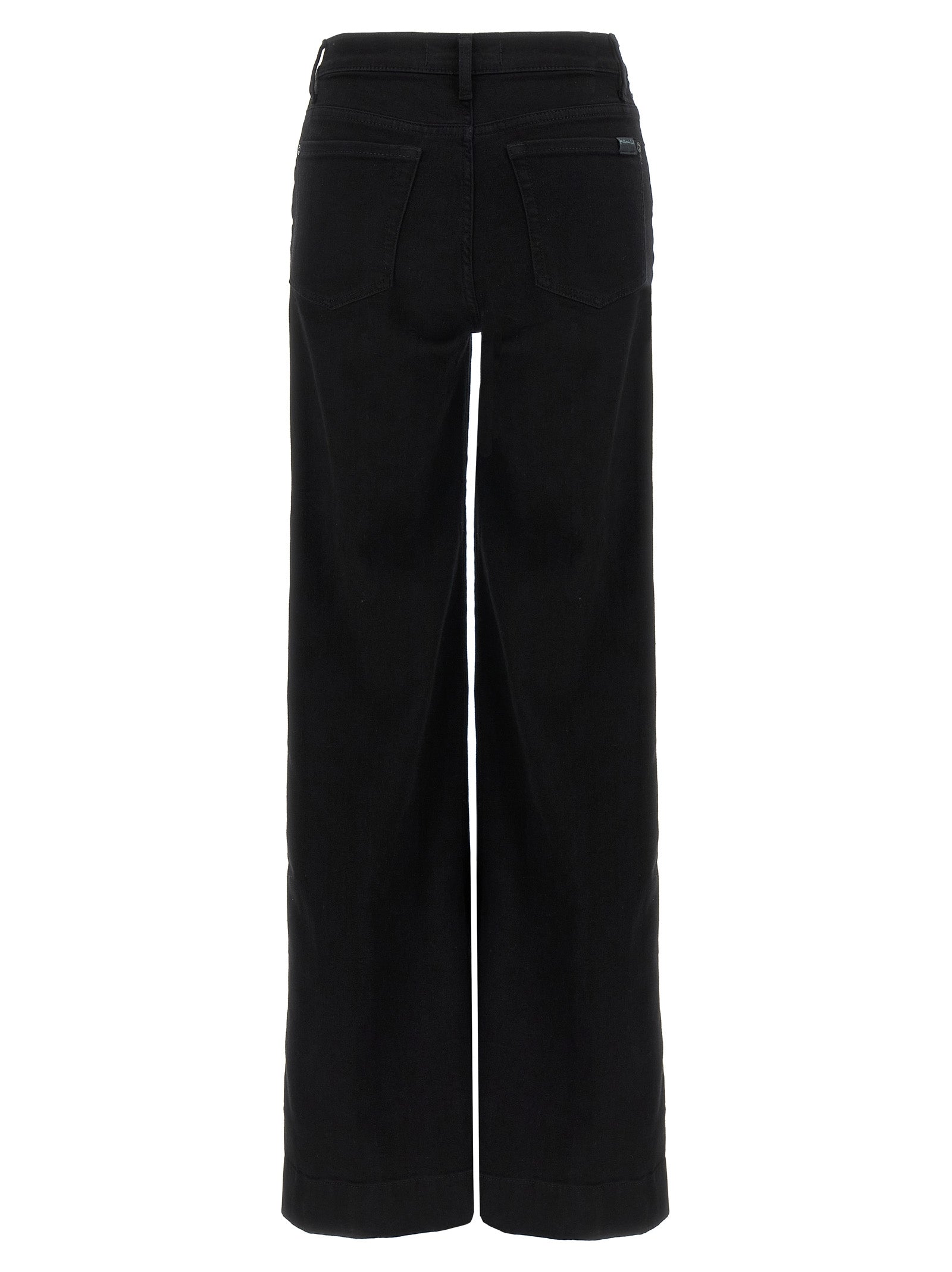 7 For All Mankind Schwarze Baumwoll-Schlagjeans
