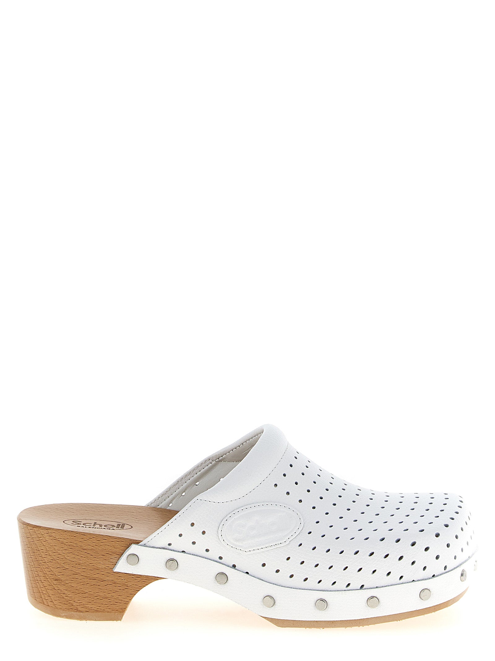 Balenciaga Weiße Clogs aus Kalbsleder