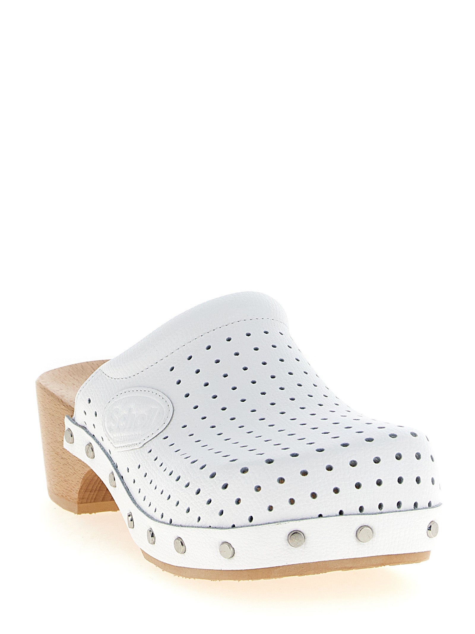 Balenciaga Weiße Clogs aus Kalbsleder