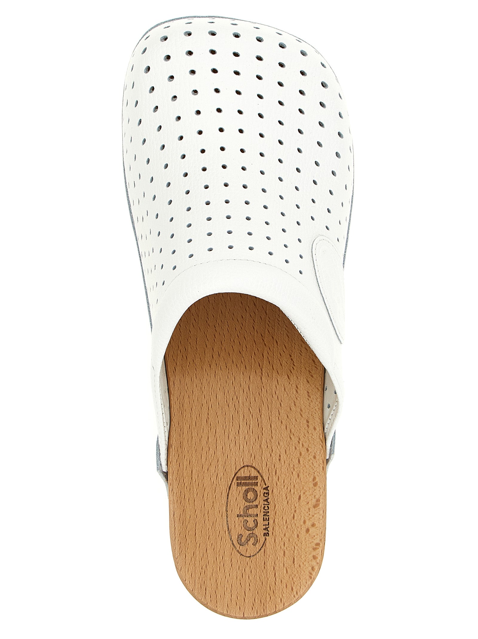 Balenciaga Weiße Clogs aus Kalbsleder