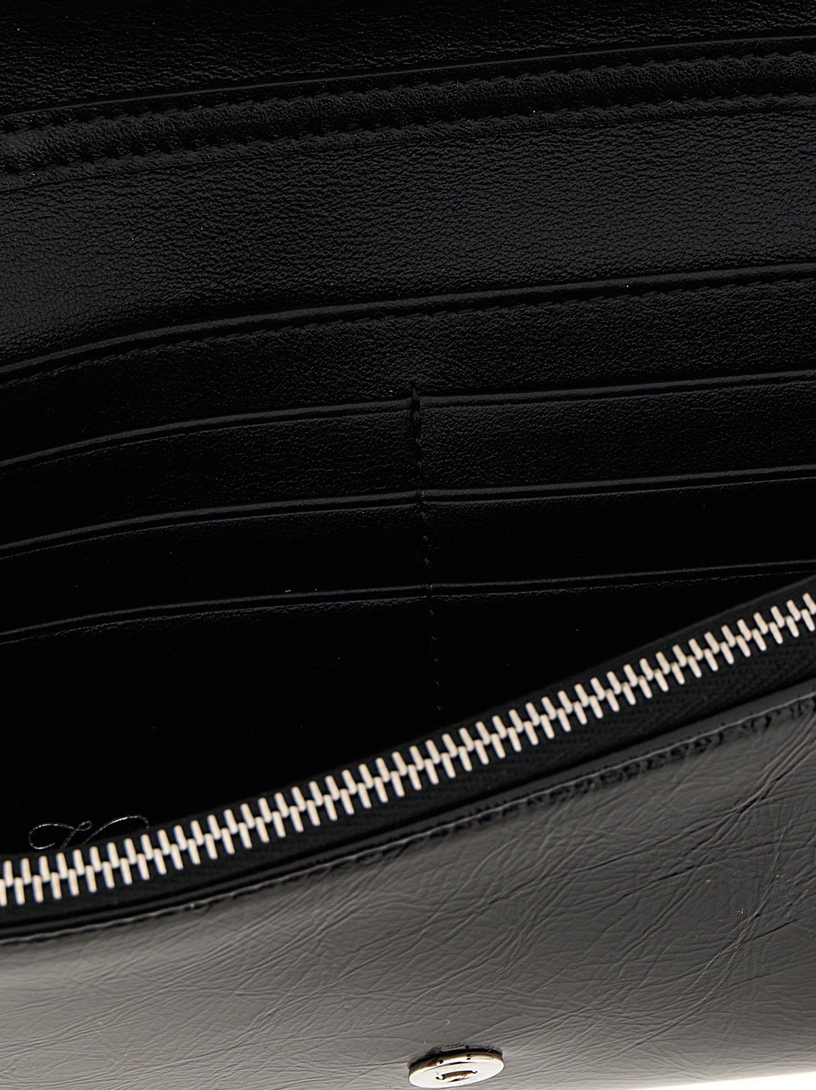 Roger Vivier Schwarzer Kalbsleder-Kartenetui
