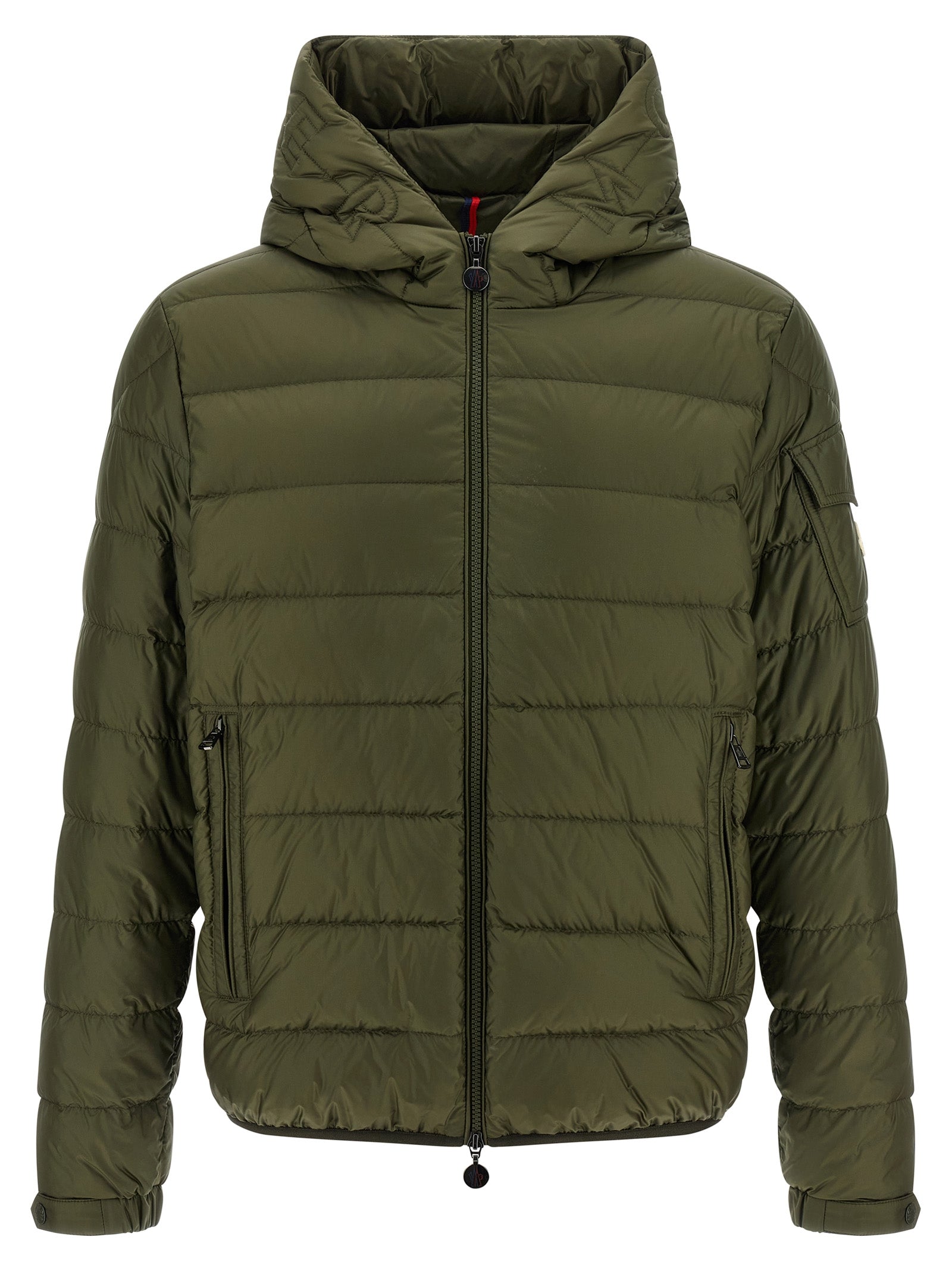 Moncler Zweifarbige Polyamid-Steppjacke in voller Länge