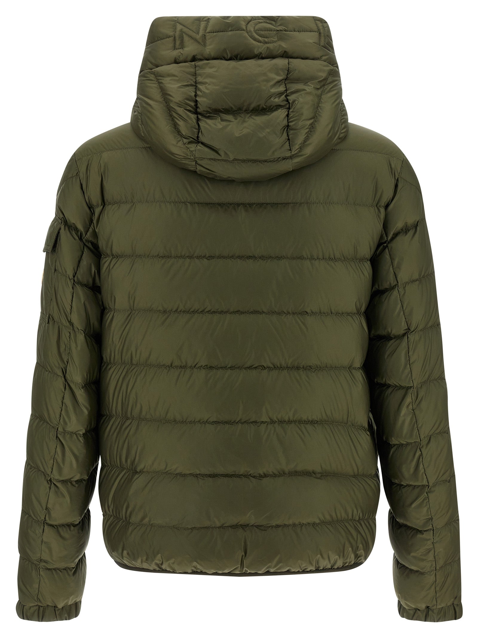 Moncler Zweifarbige Polyamid-Steppjacke in voller Länge