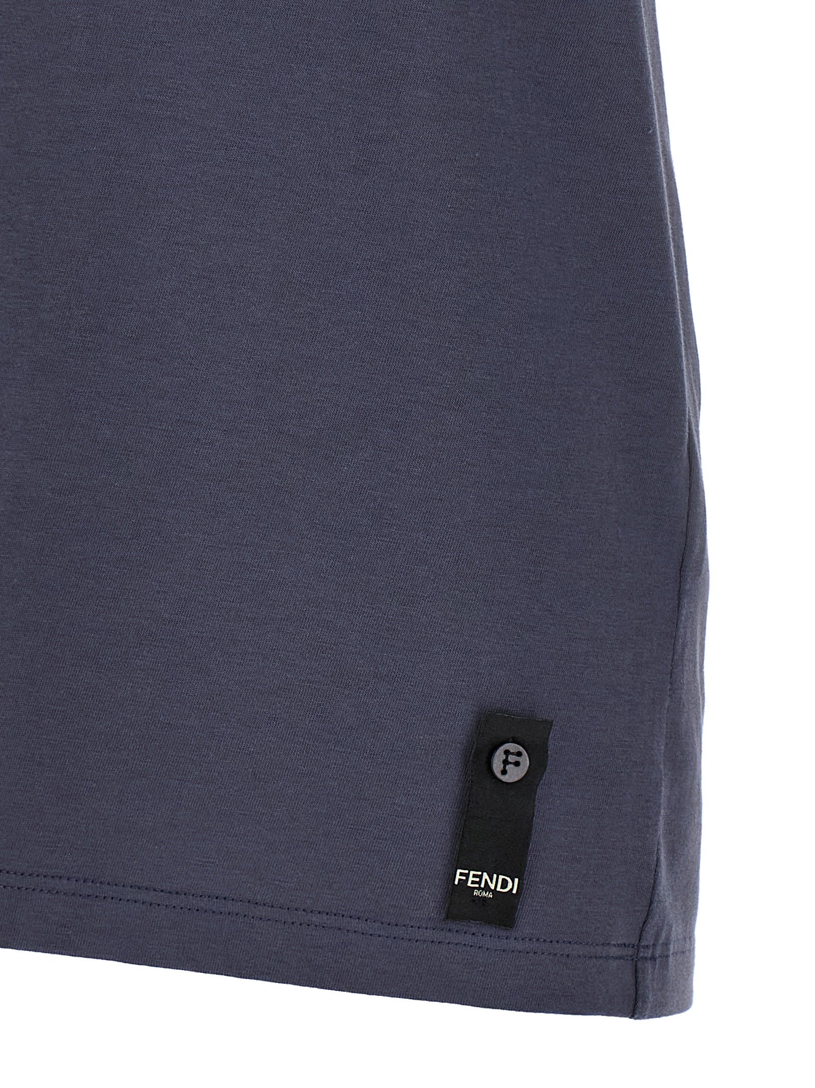 Fendi Blaues Baumwoll-T-Shirt