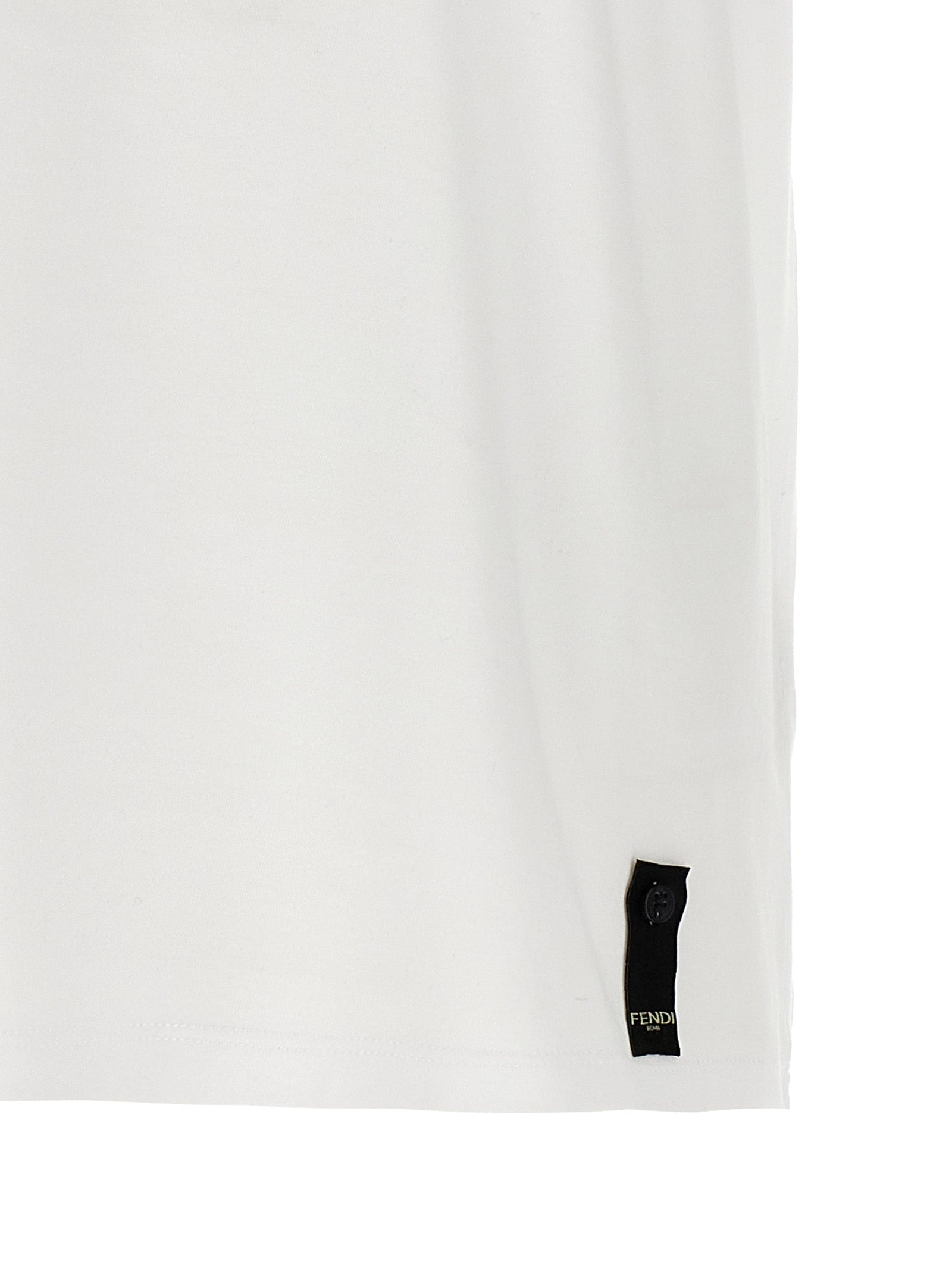Fendi Weißes Baumwoll-T-Shirt