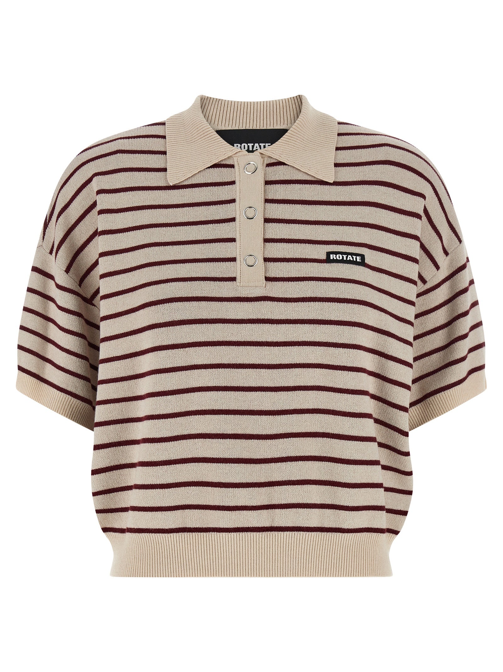 ROTATE BIRGER CHRISTENSEN Mehrfarbiges Mohair-Poloshirt