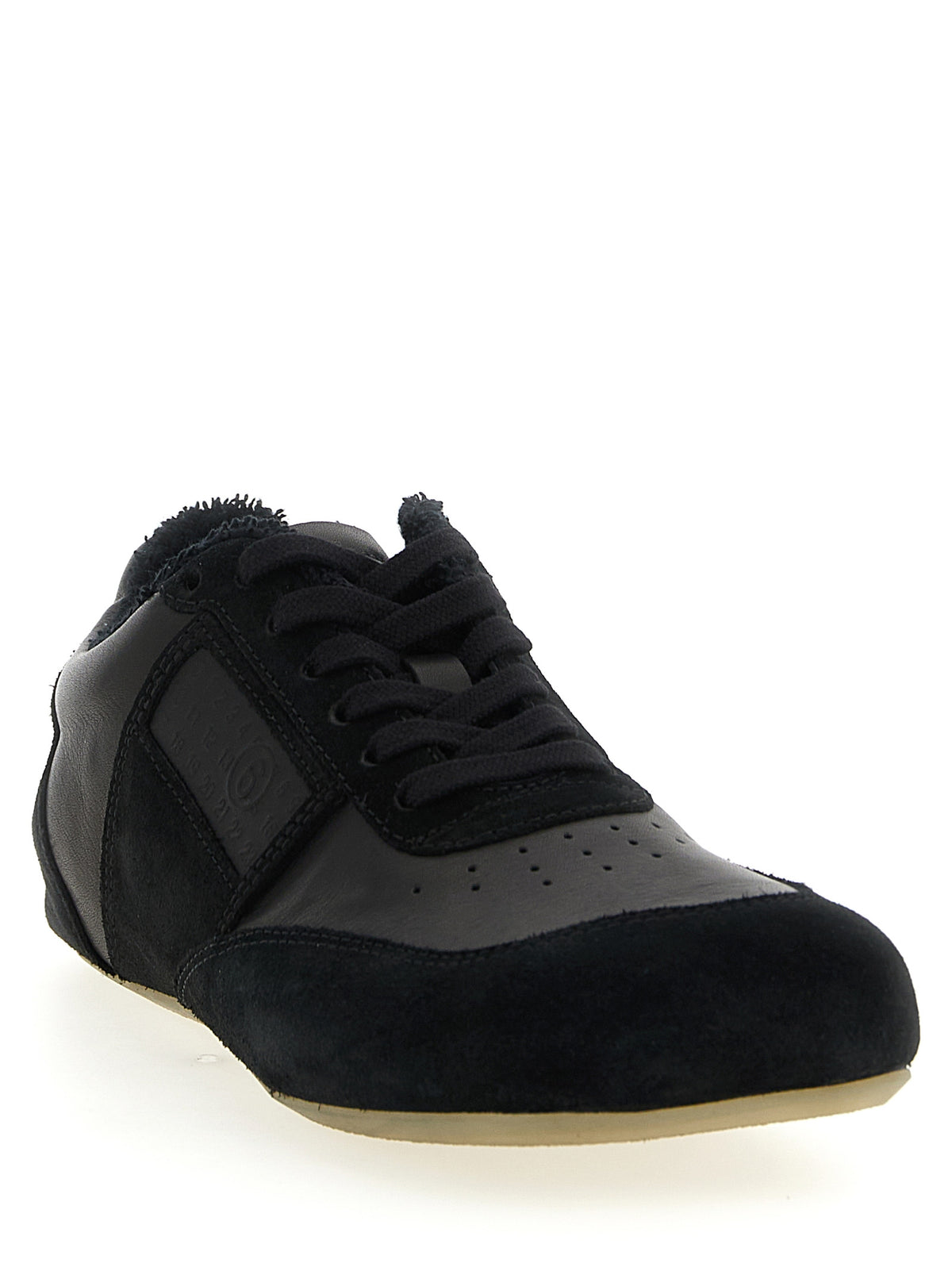 MM6 Maison Margiela Schwarze Kalbsleder-Sneaker
