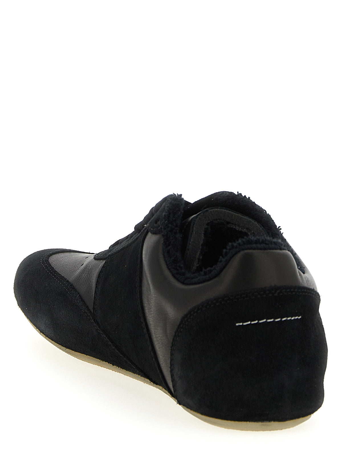 MM6 Maison Margiela Schwarze Kalbsleder-Sneaker