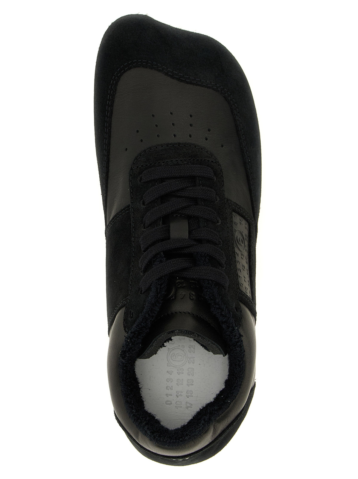 MM6 Maison Margiela Schwarze Kalbsleder-Sneaker