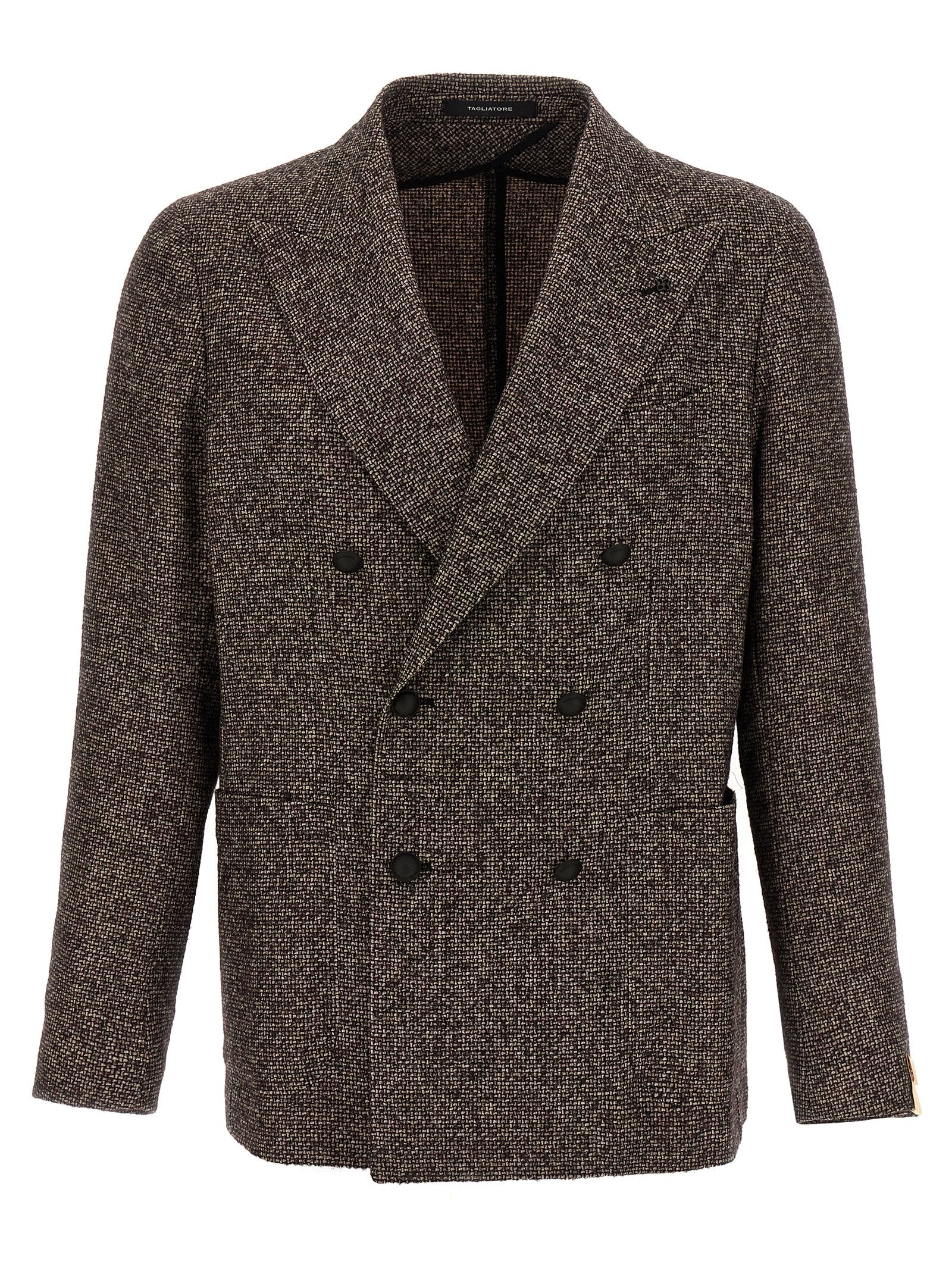 Tagliatore Brauner Blazer aus reiner Schurwolle