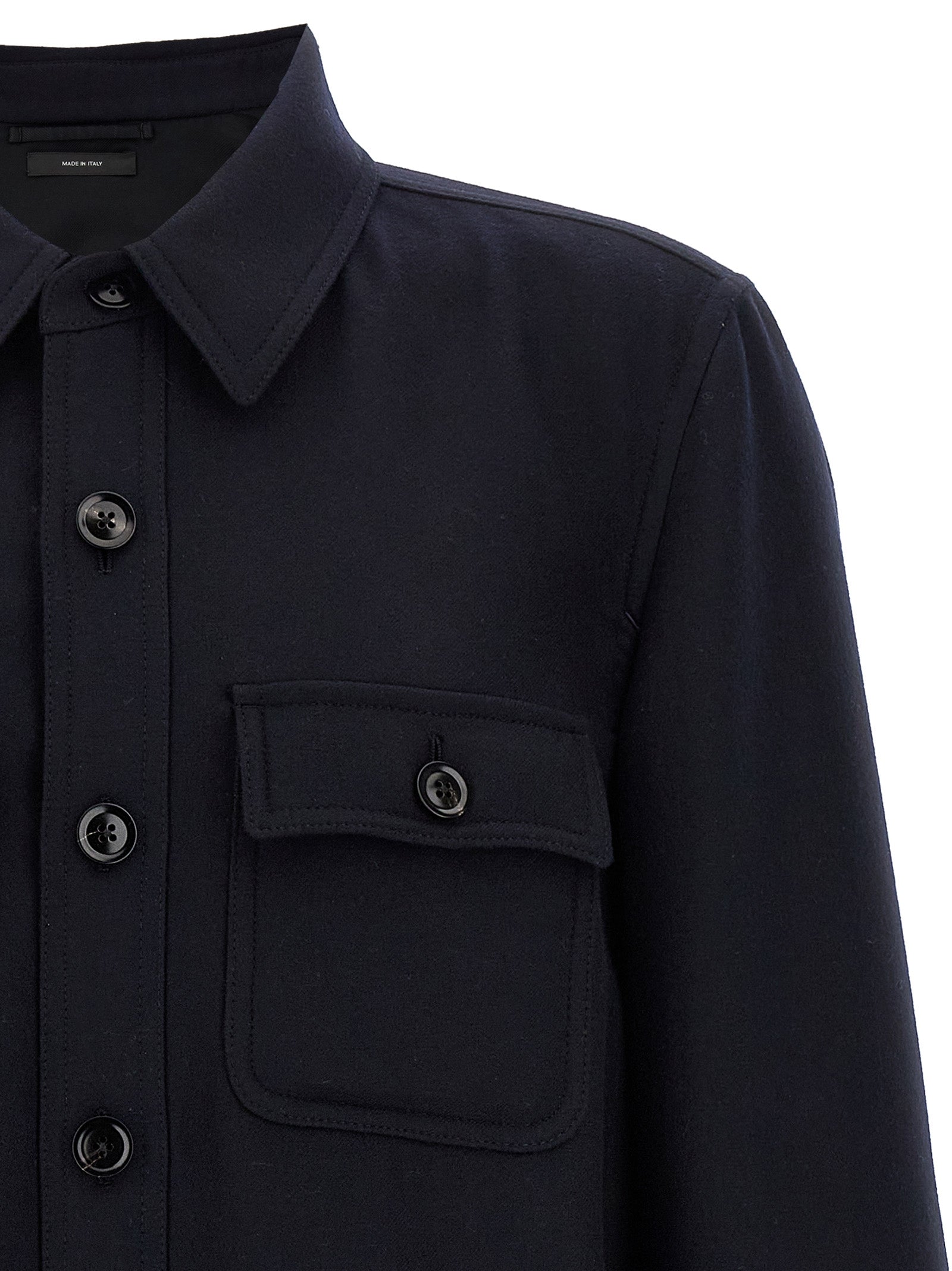 Tom Ford Blaue Wollbluse