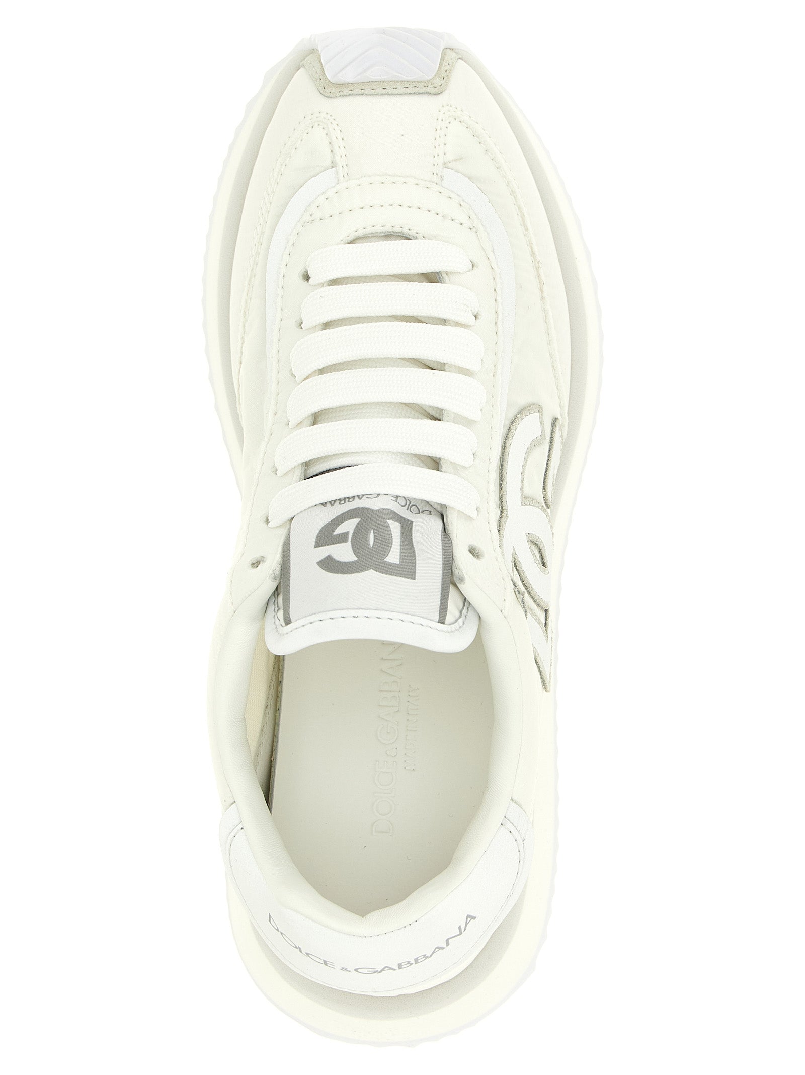 Dolce & Gabbana Weiße Sneaker aus Polyester im Athletic-Stil