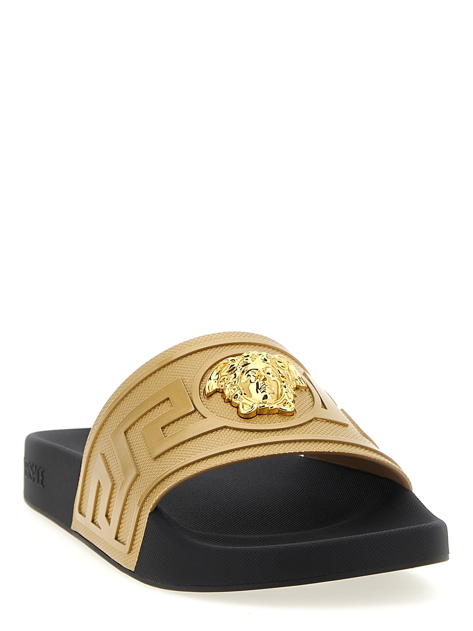 Versace Goldene Glass-Slipper