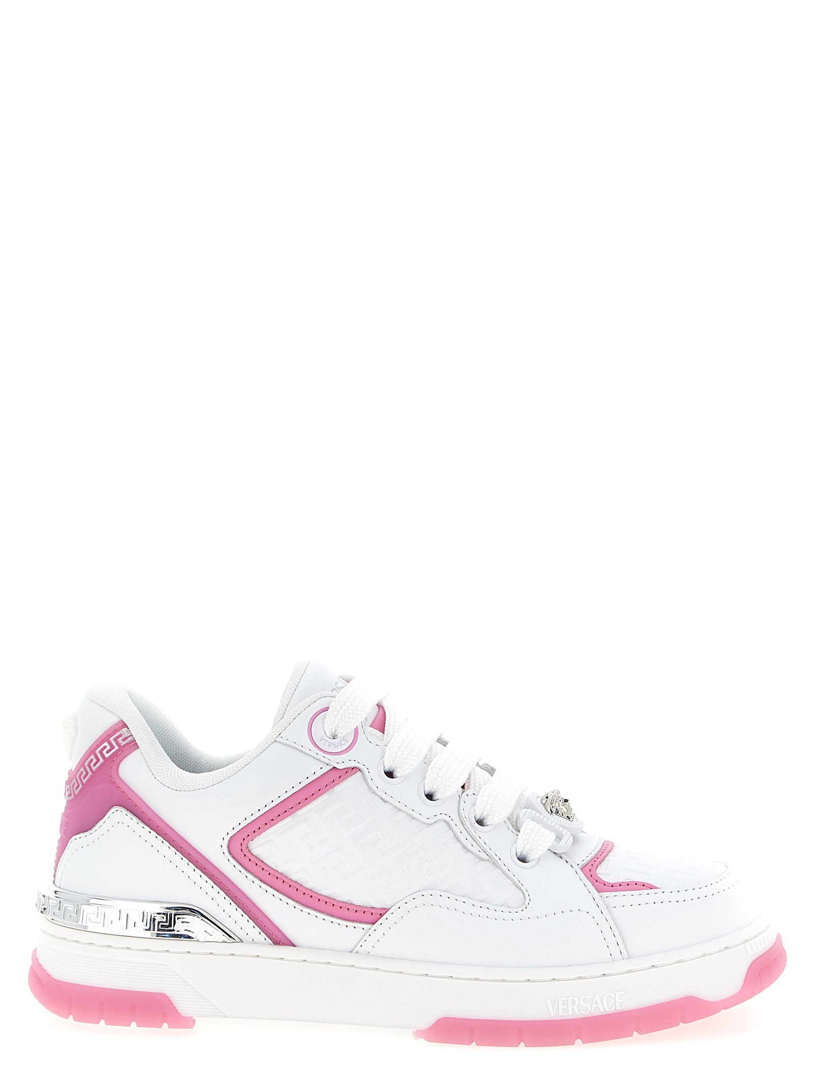Versace Bunte Sneaker aus Kalbsleder