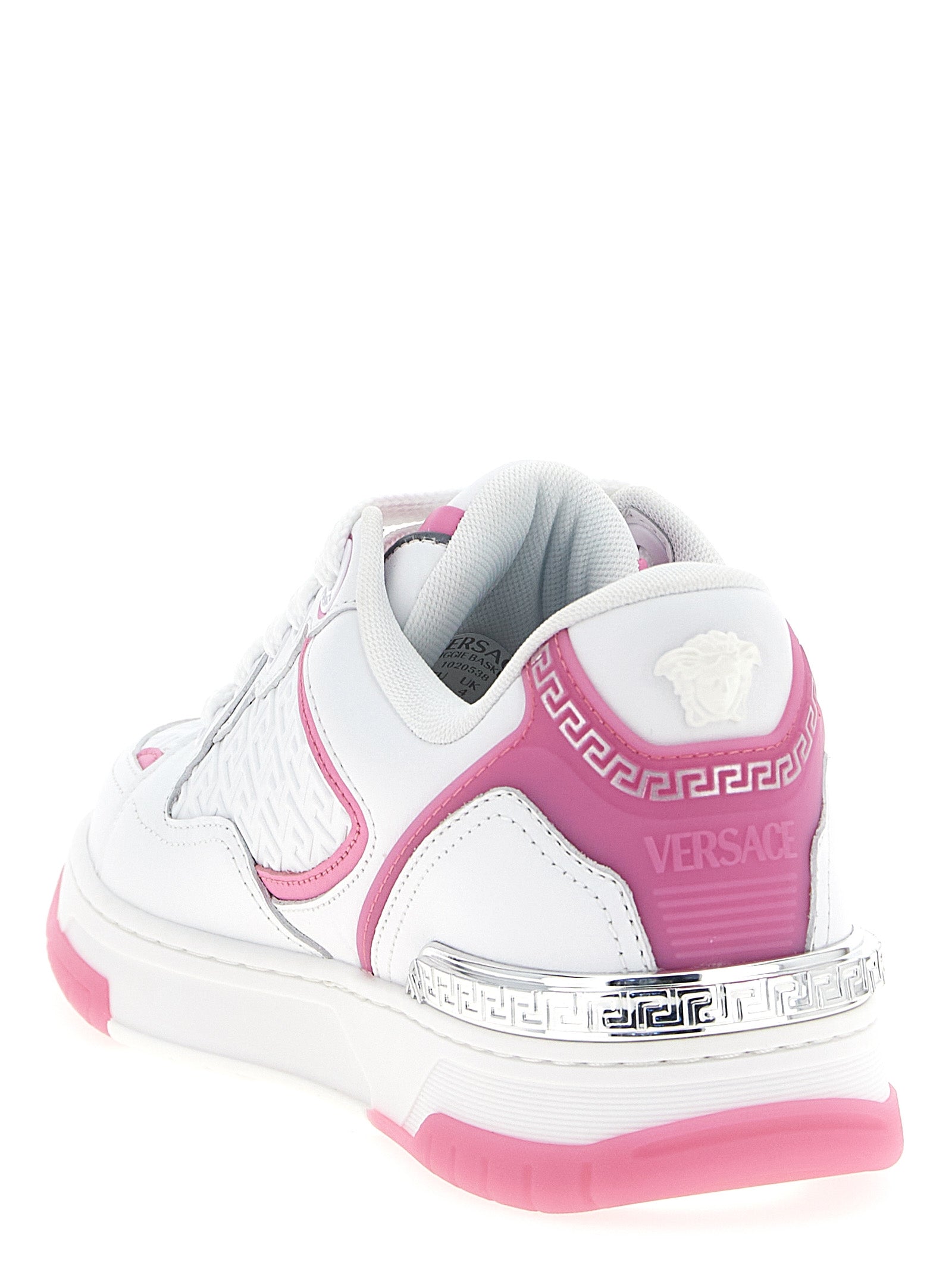 Versace Bunte Sneaker aus Kalbsleder
