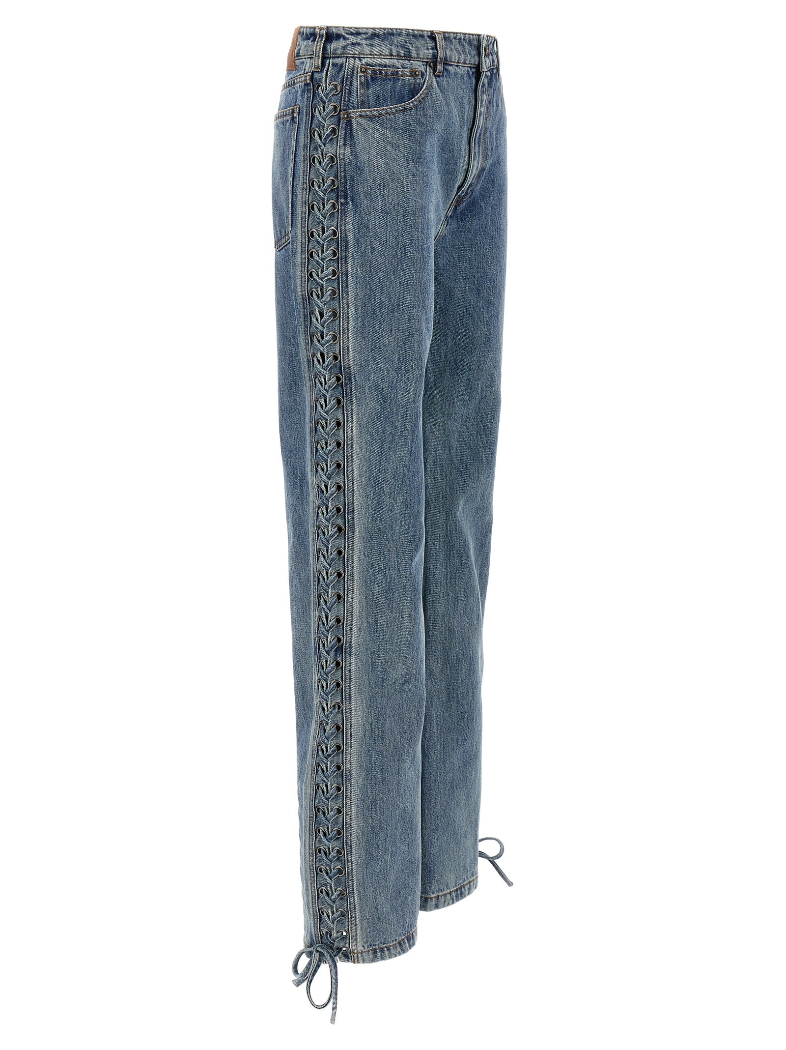 ROTATE BIRGER CHRISTENSEN Blaue Jeans aus Baumwolle im geraden Schnitt