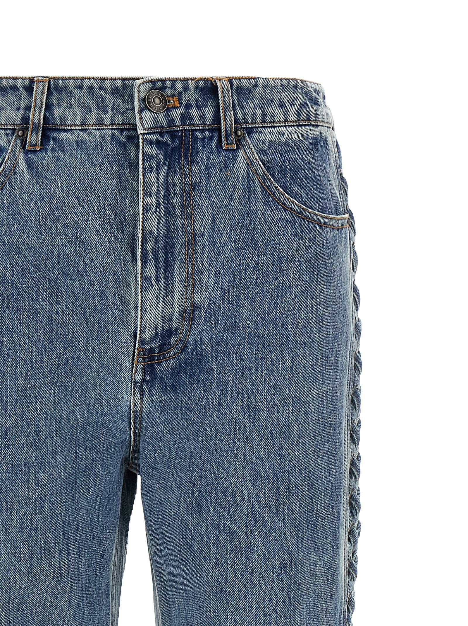 ROTATE BIRGER CHRISTENSEN Blaue Jeans aus Baumwolle im geraden Schnitt