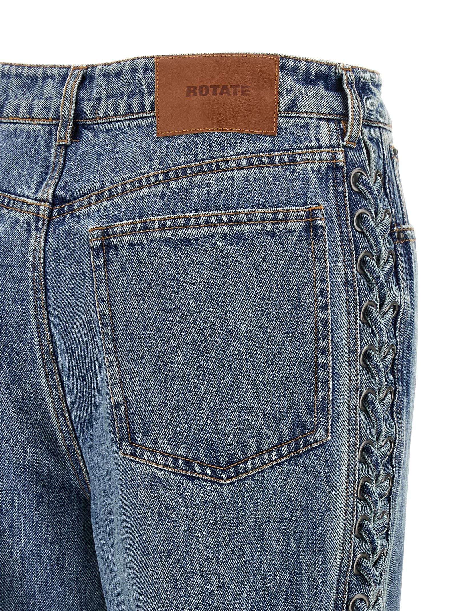 ROTATE BIRGER CHRISTENSEN Blaue Jeans aus Baumwolle im geraden Schnitt