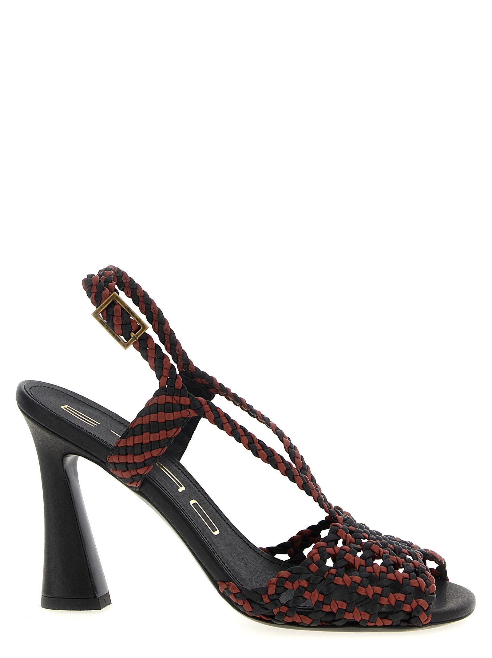 Etro Braune Stiletto-Sandalen aus Polyethylen
