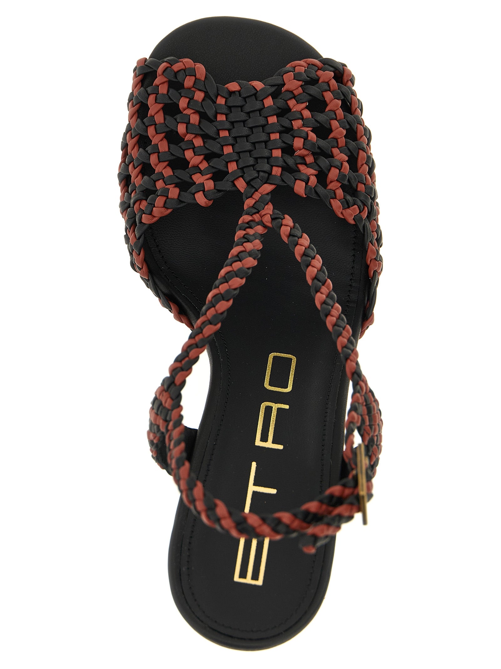 Etro Braune Stiletto-Sandalen aus Polyethylen