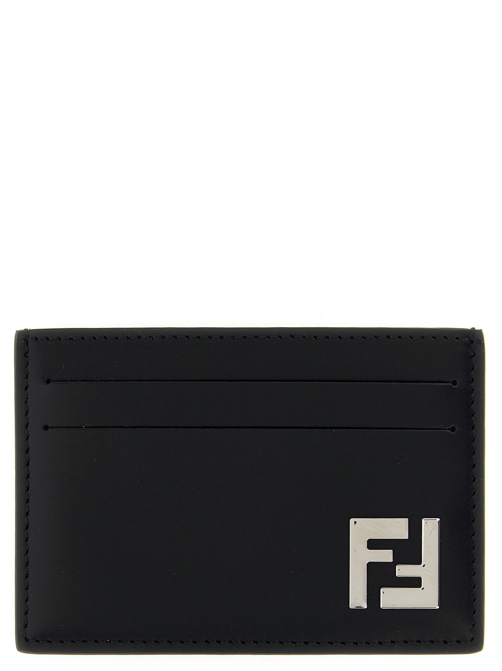 Fendi Schwarzer Kalbsleder-Kartenetui
