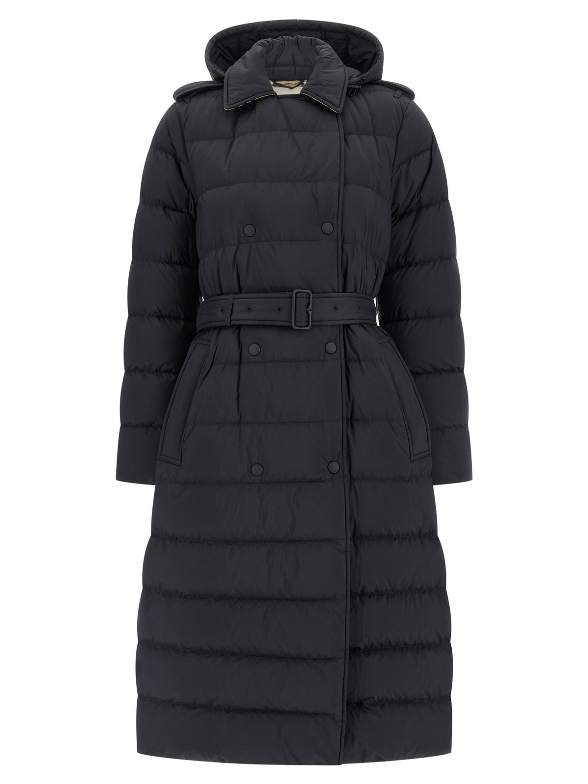 Burberry Schwarzer Polyamid-Mantel