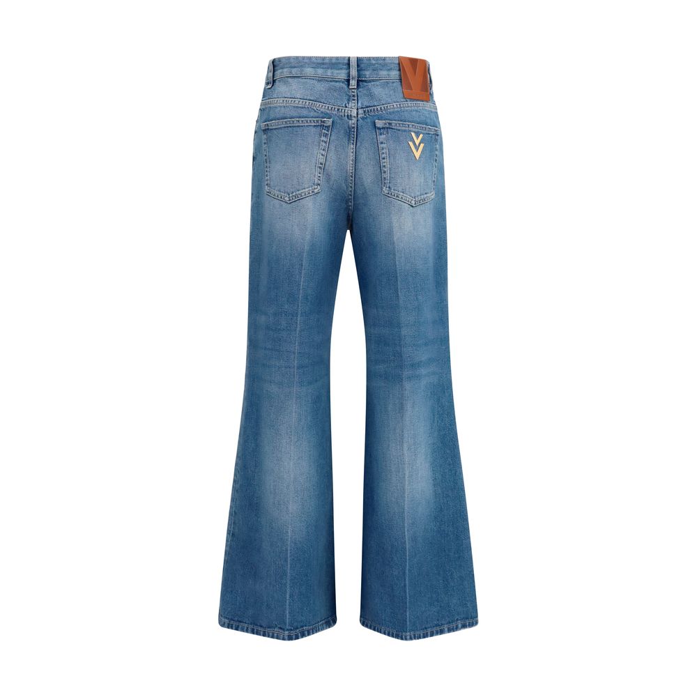 Valentino Garavani Blaue Jeans aus Baumwolle im geraden Schnitt