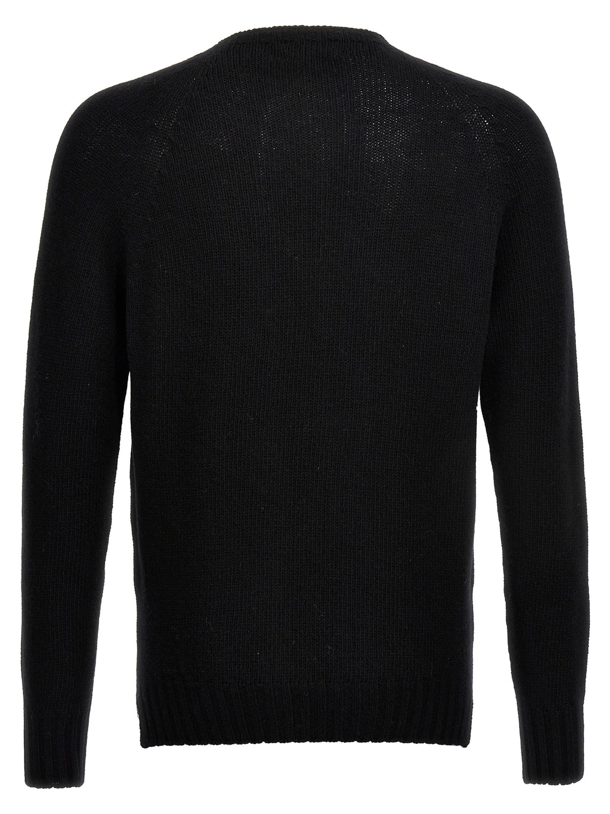 MA'RY'YA Schwarzer Cardigan aus Schurwolle