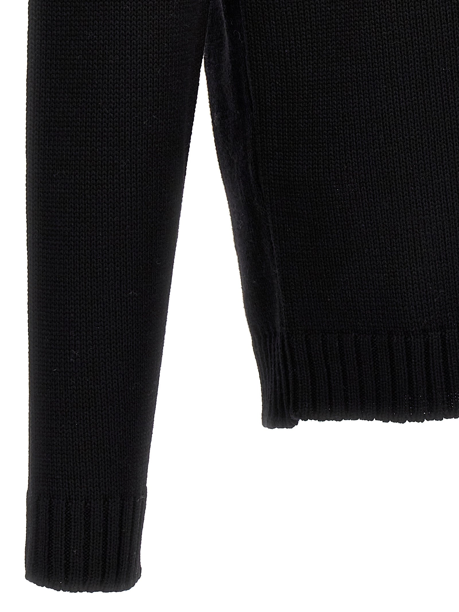 ZANONE Schwarzer Cardigan aus Schurwolle