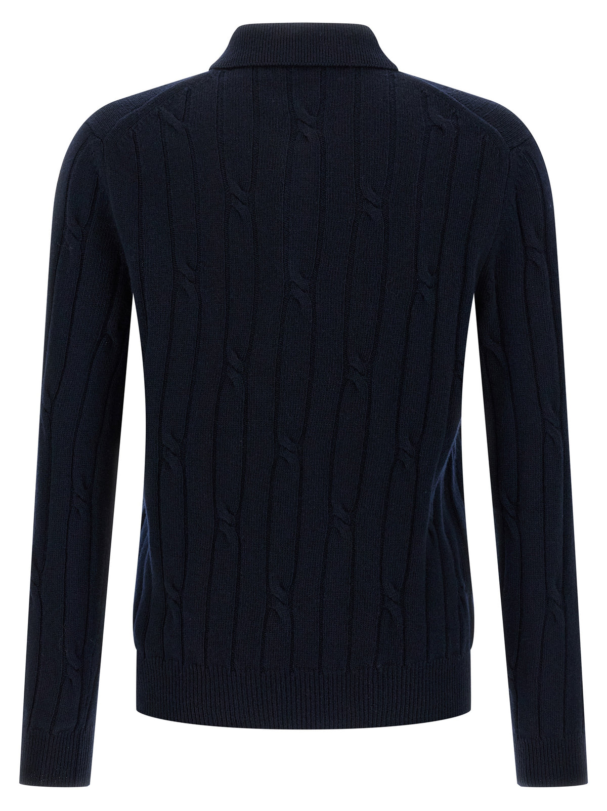 ZANONE Blaues Poloshirt aus reiner Schurwolle