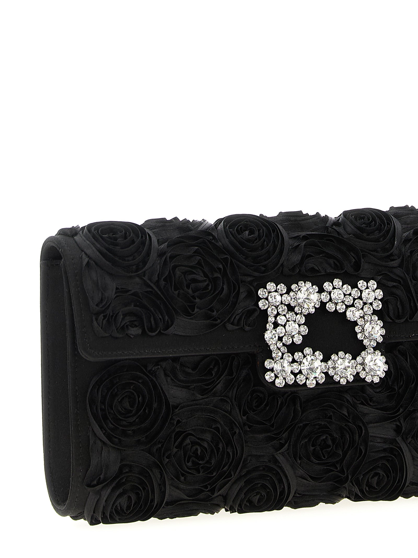 Roger Vivier Schwarze Clutch aus Viskose