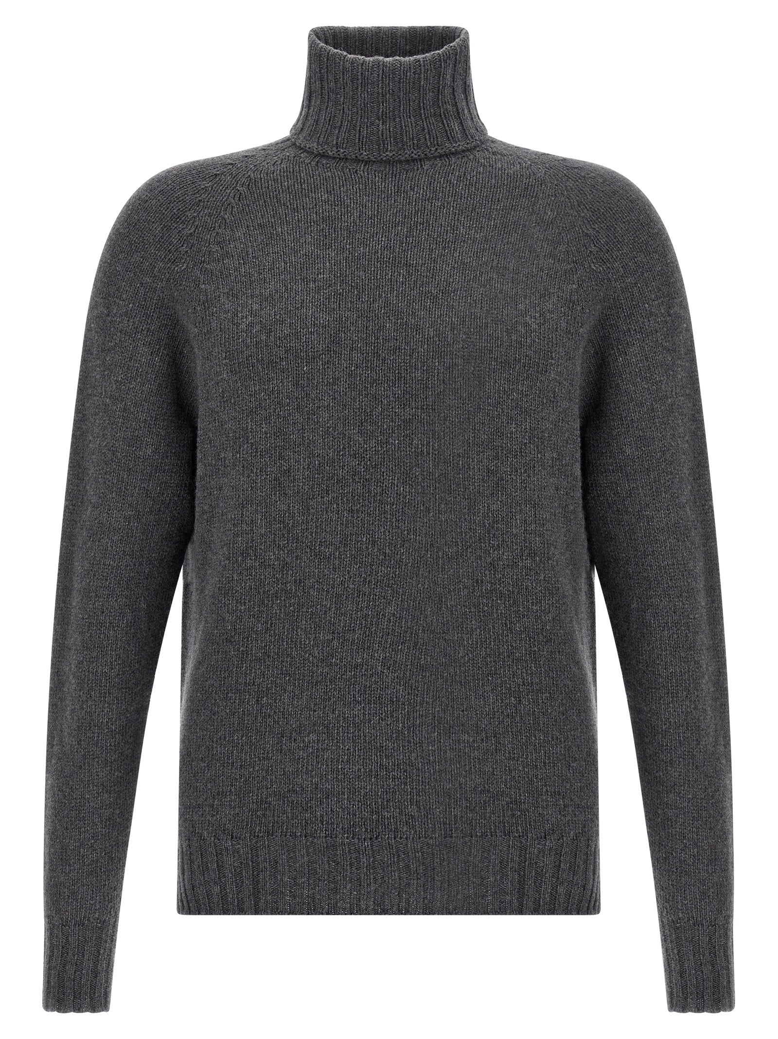 MA'RY'YA Grauer Cardigan aus reiner Schurwolle