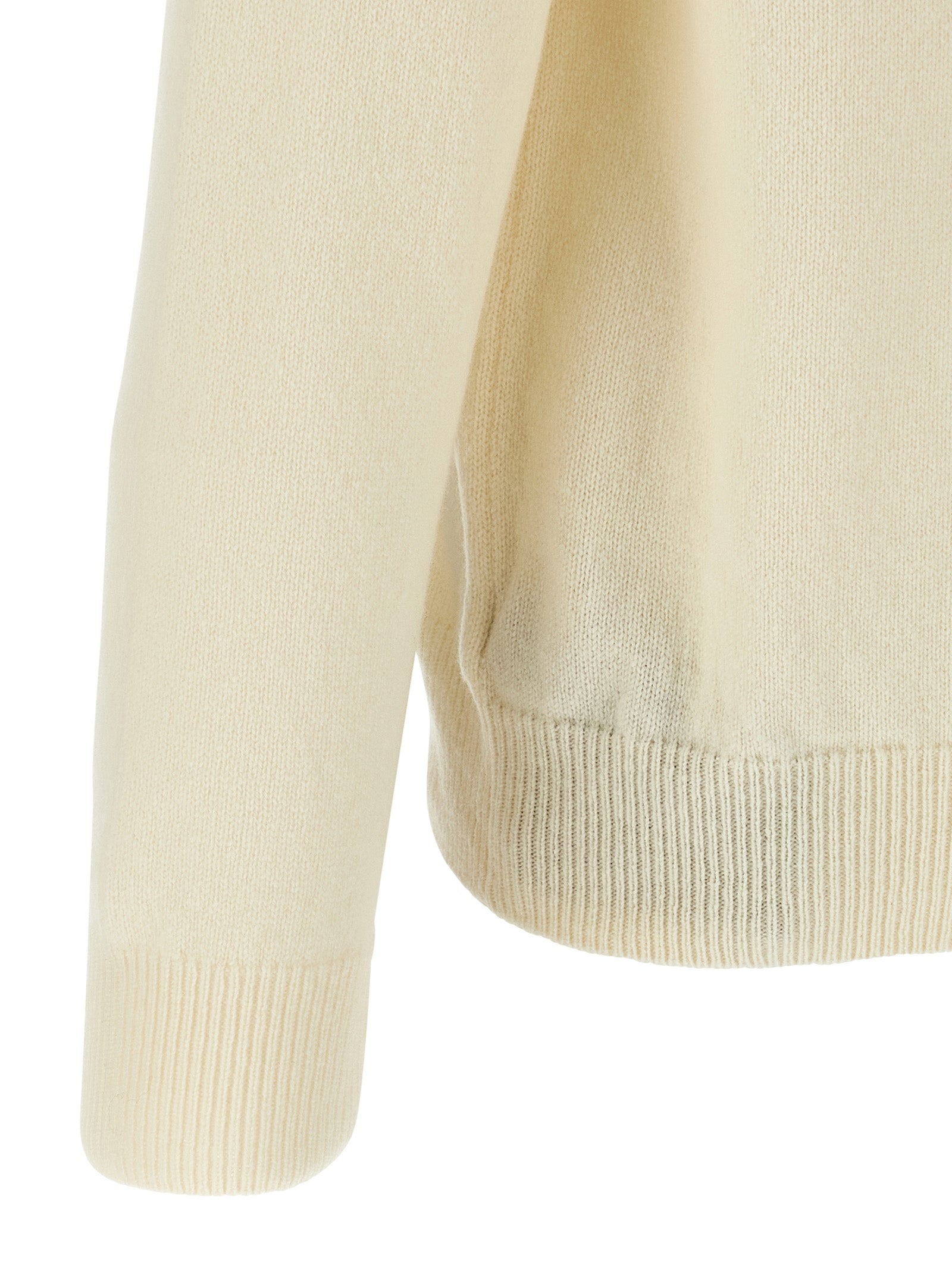 ZANONE Weiße Strickjacke aus reiner Schurwolle