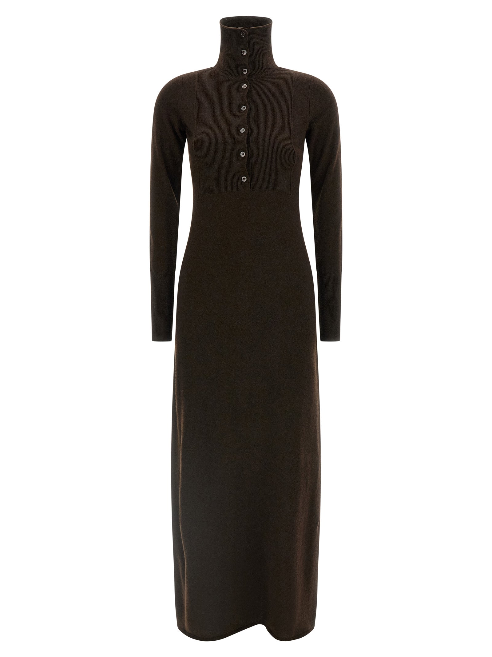 Tom Ford Braunes Kaschmir-Maxikleid