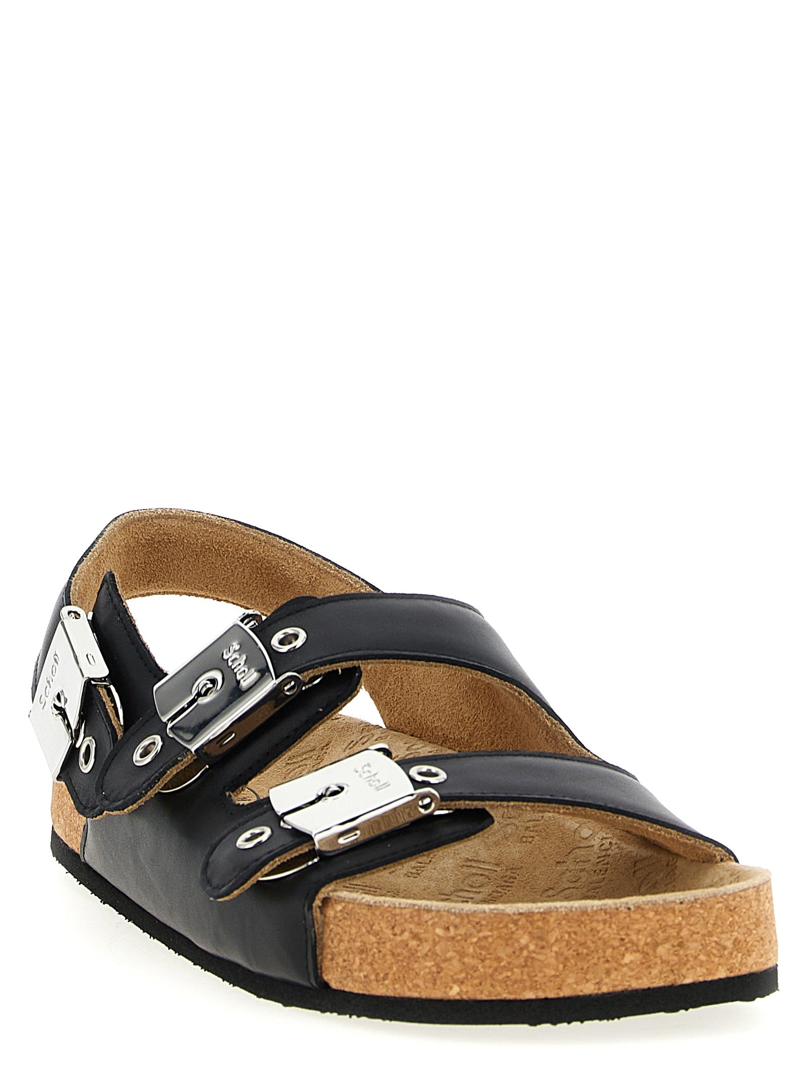 Balenciaga Sandalen aus schwarzem Kalbsleder