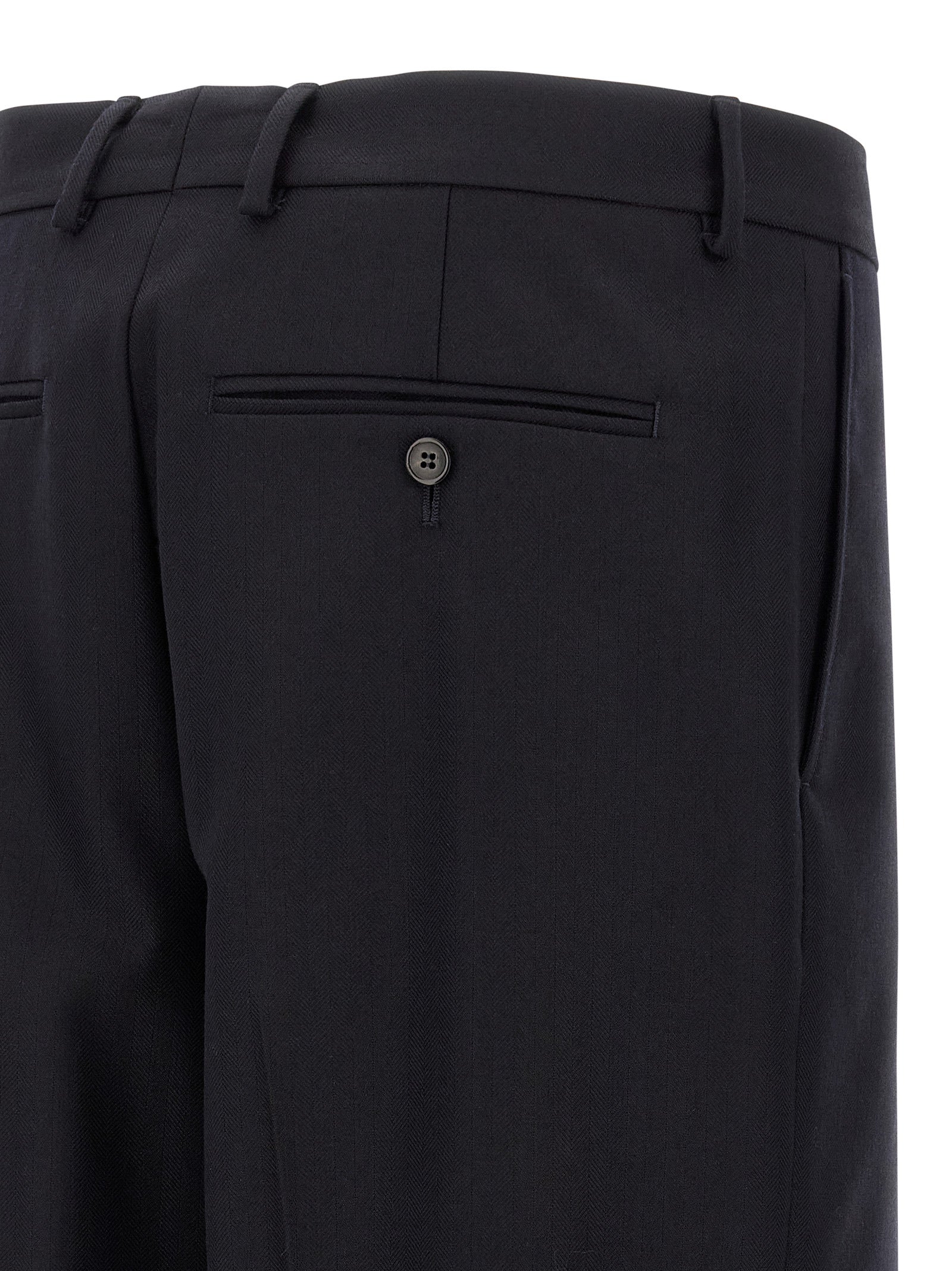 Dries Van Noten Elegante blaue Woll-Hose