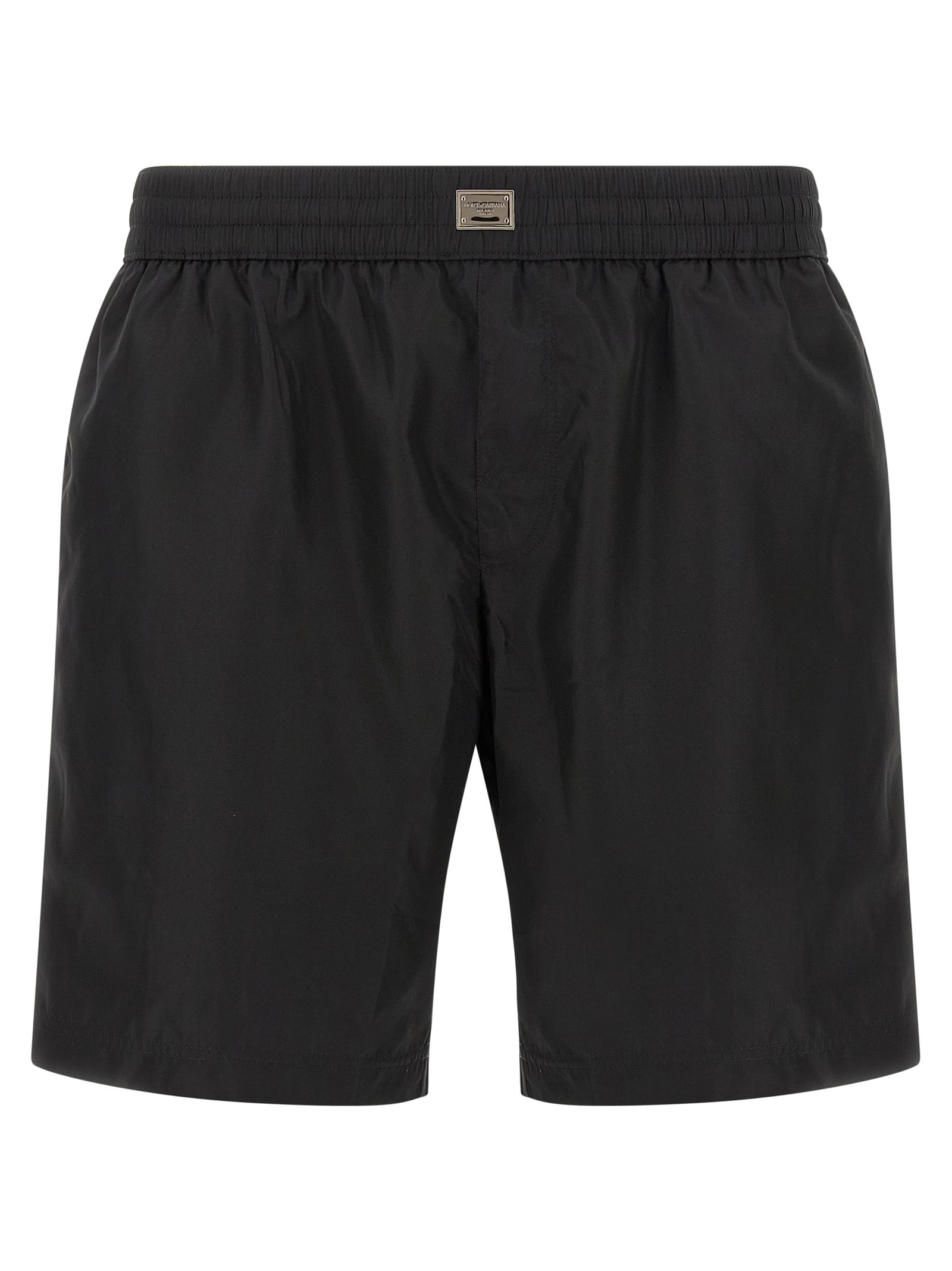 Dolce & Gabbana Schwarze Badeshorts aus Polyamid
