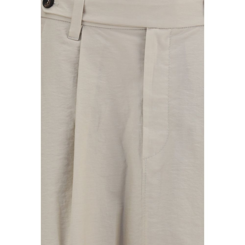 Brunello Cucinelli Beiger Baumwoll-Midirock