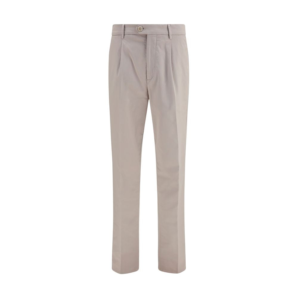 Brunello Cucinelli Beige Baumwoll-Chino-Hose