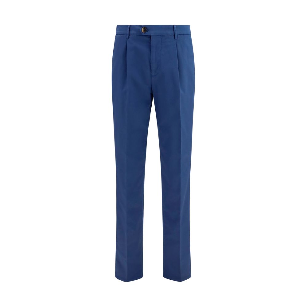 Brunello Cucinelli Blaue Baumwoll-Chino-Hose